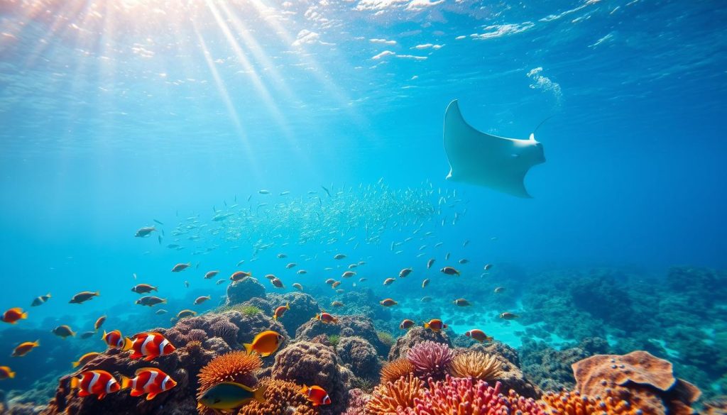 marine life in Beau Vallon bay marine life in Beau Vallon bay