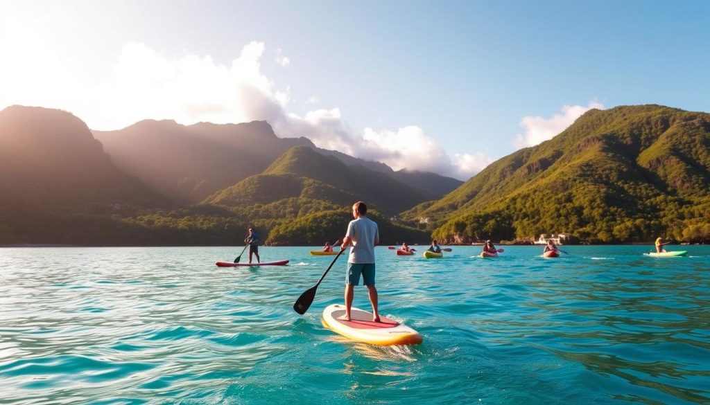 paddle boarding Beau Vallon paddle boarding Beau Vallon